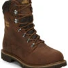 Chippewa Men's Heavy Duty Waterproof & Insulated Aged Bark 8" Work Boots - Round Toe