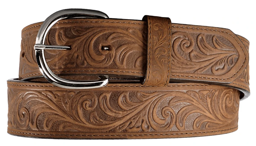 Justin Western Hand Tooled Leather Belt