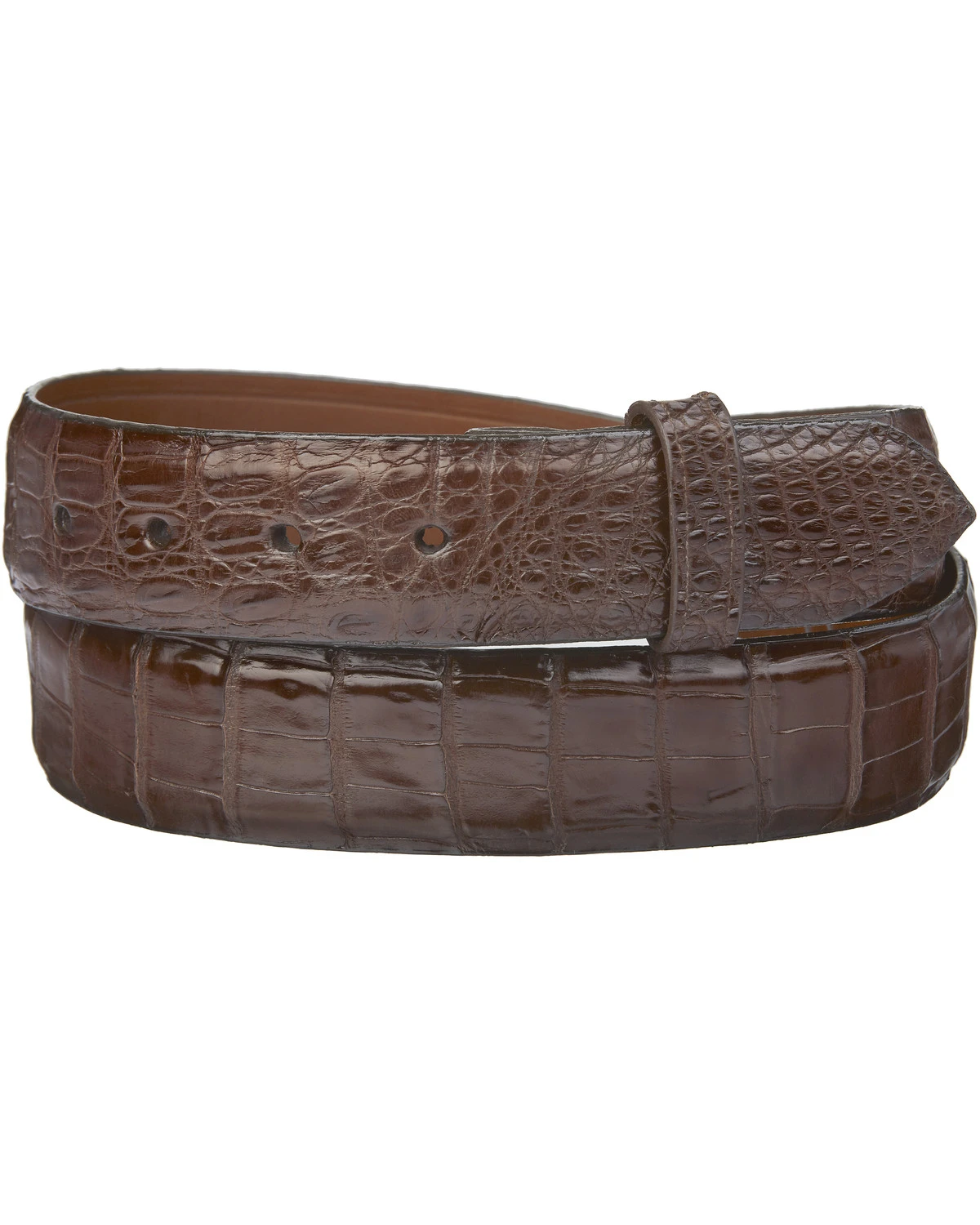 Lucchese Men's Sienna Caiman Ultra Belly Leather Belt - Image 2