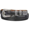 Lucchese Men's Black Goat With Hobby Stitch Leather Belt