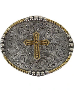 Cody James Men's Filigree Cross Belt Buckle