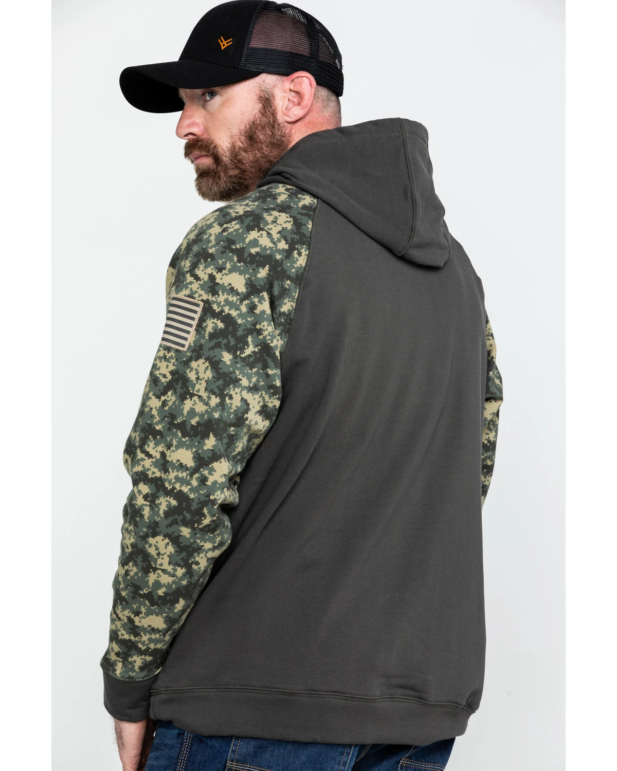 Ariat Men's FR Durastretch Camo Patriot Hooded Work Sweatshirt - Tall - Image 2