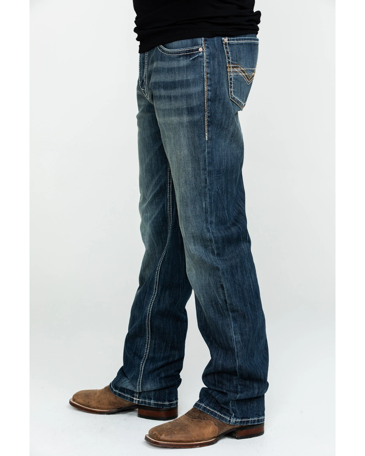 Rock & Roll Cowboy Men's Reflex Double Barrel Relaxed Bootcut Jeans - Image 3
