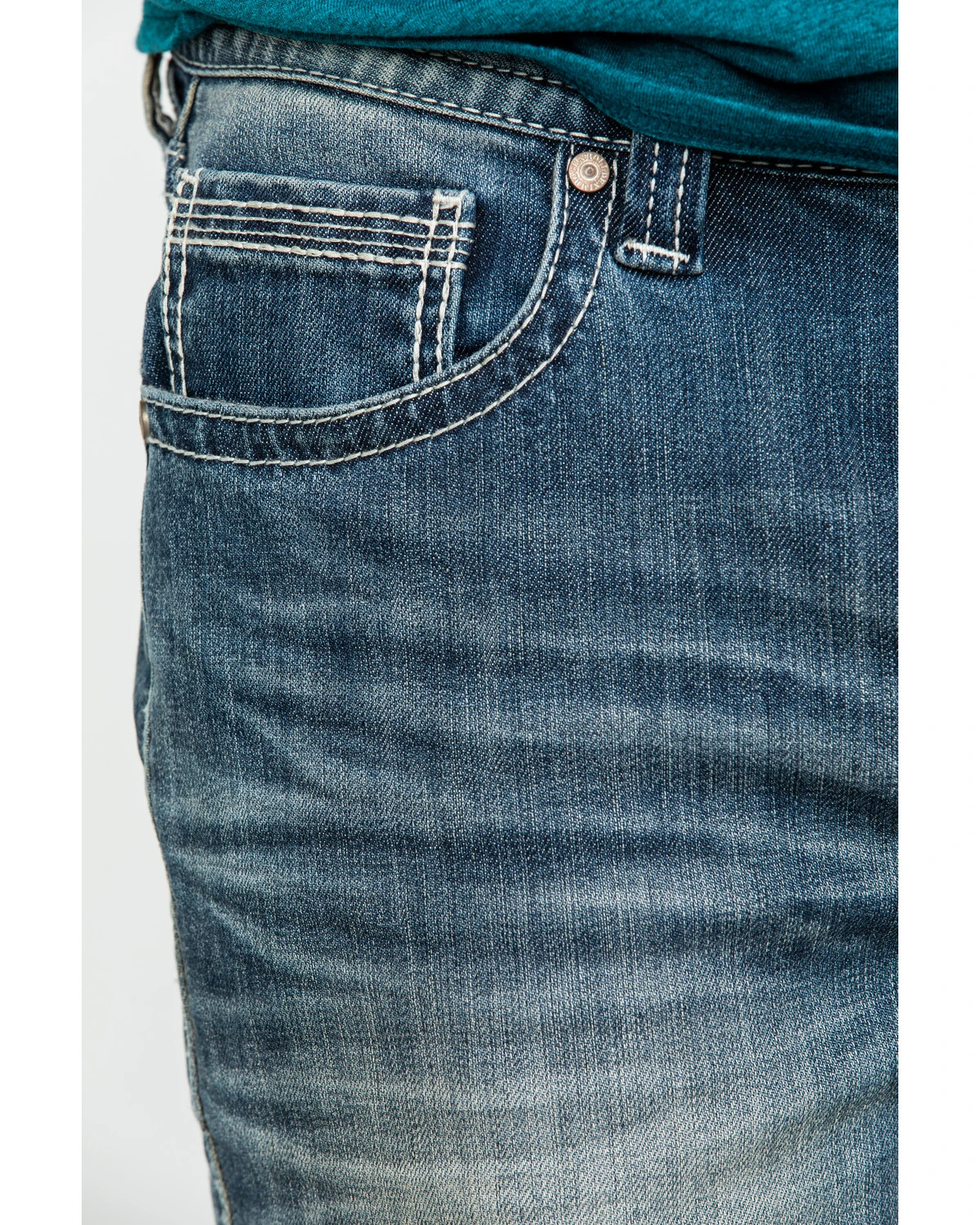 Rock & Roll Denim Men's Reflex Double Barrel Vintage Stretch Relaxed Straight Jeans - Image 4