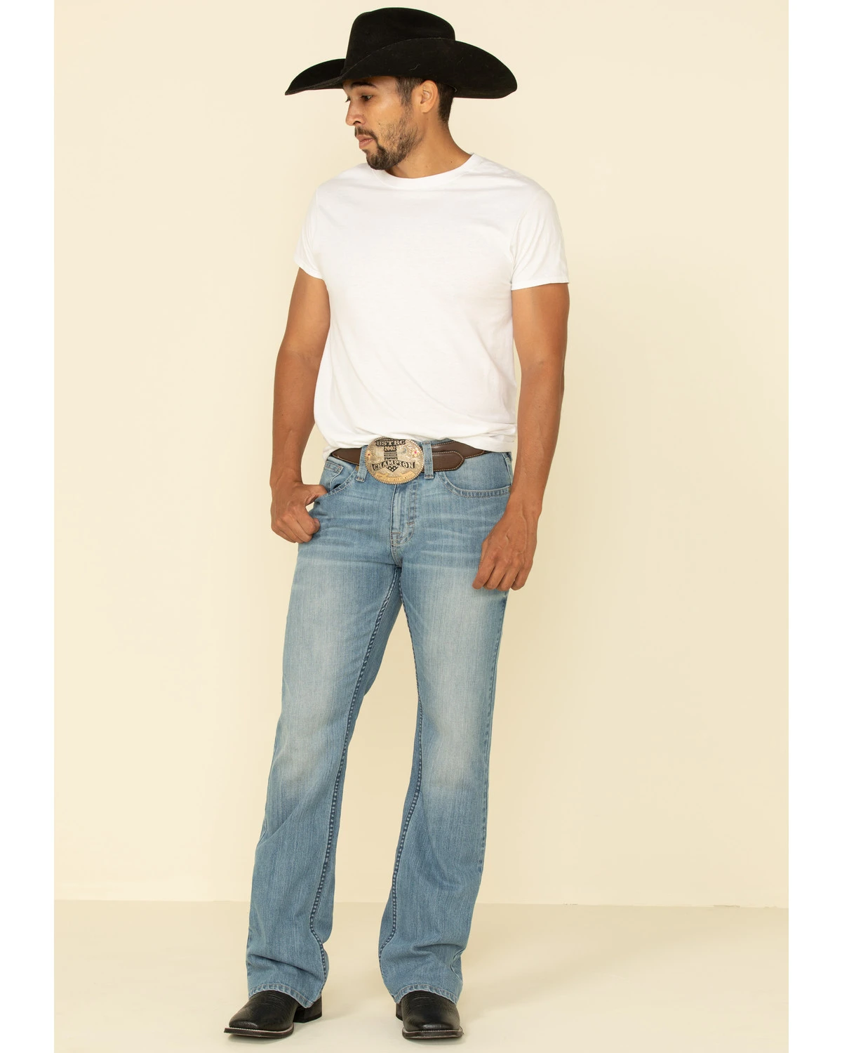 Cody James Men's Hamshackle Light Wash Stretch Relaxed Boot Jeans - Image 5