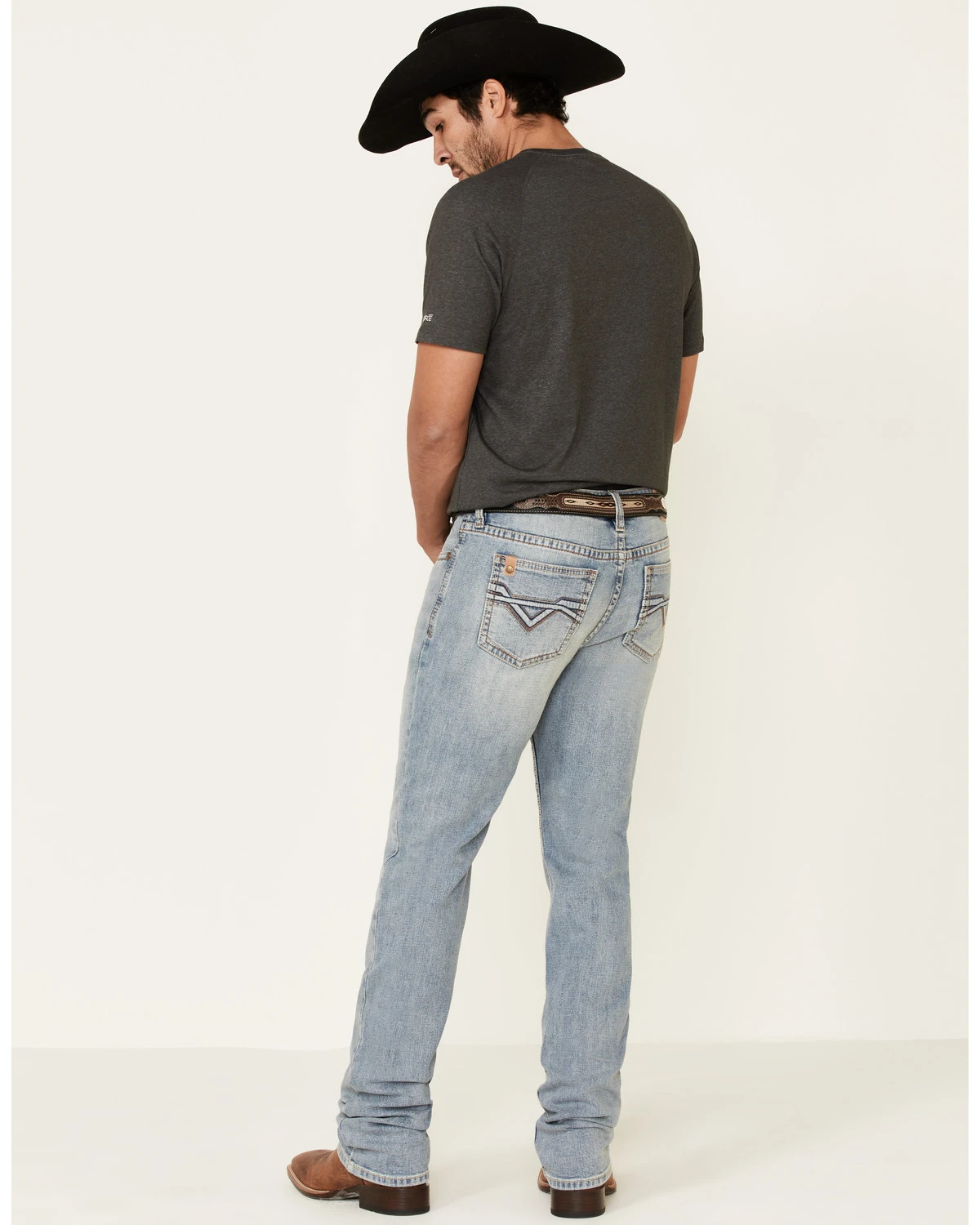 Cody James Core Men's Sawbuck Light Wash Stretch Stackable Straight Jeans - Image 3