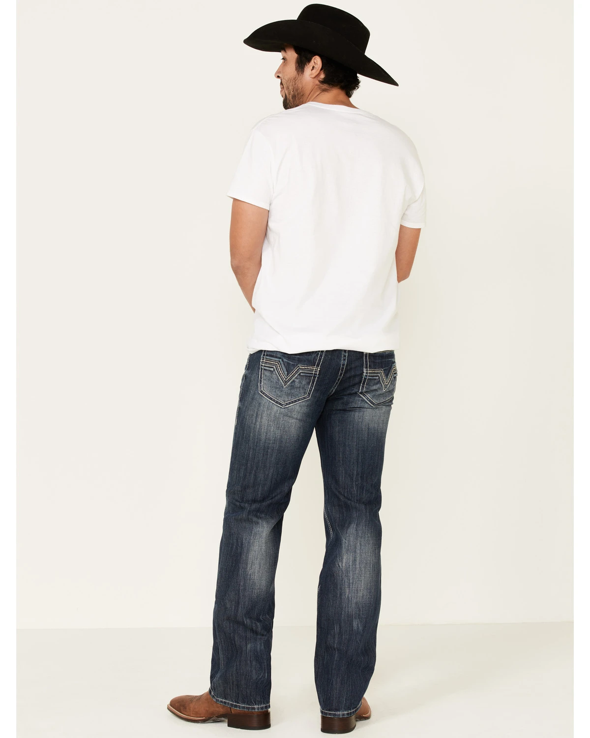 Rock & Roll Denim Men's Dark Double Barrel Relaxed Straight Leg Jeans - Image 2