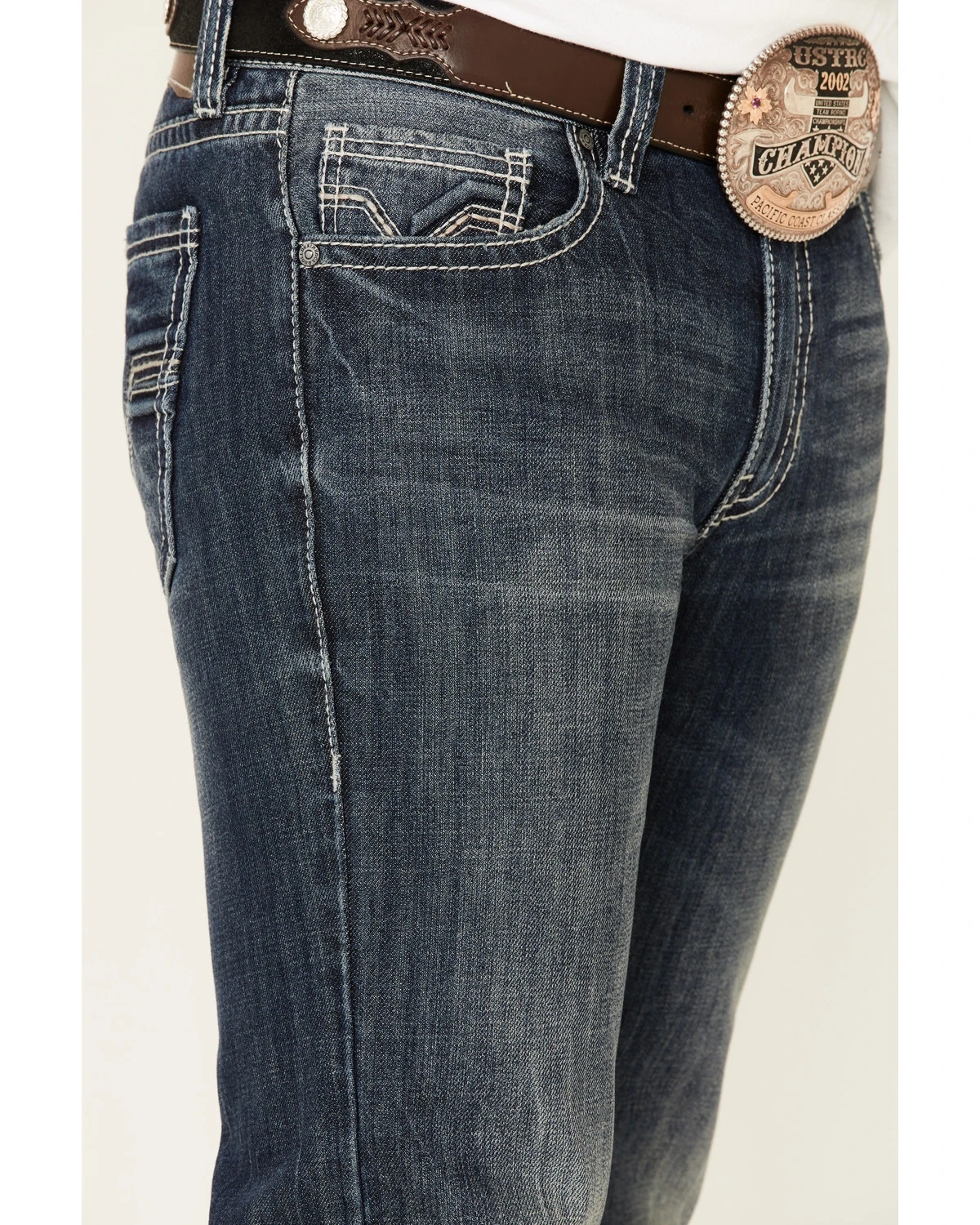 Rock & Roll Denim Men's Dark Double Barrel Relaxed Straight Leg Jeans - Image 5