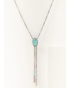 Prime Time Women's Turquoise Stone Bolo Necklace