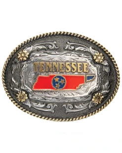 AndWest Oval Rope Edge Tennessee State Buckle