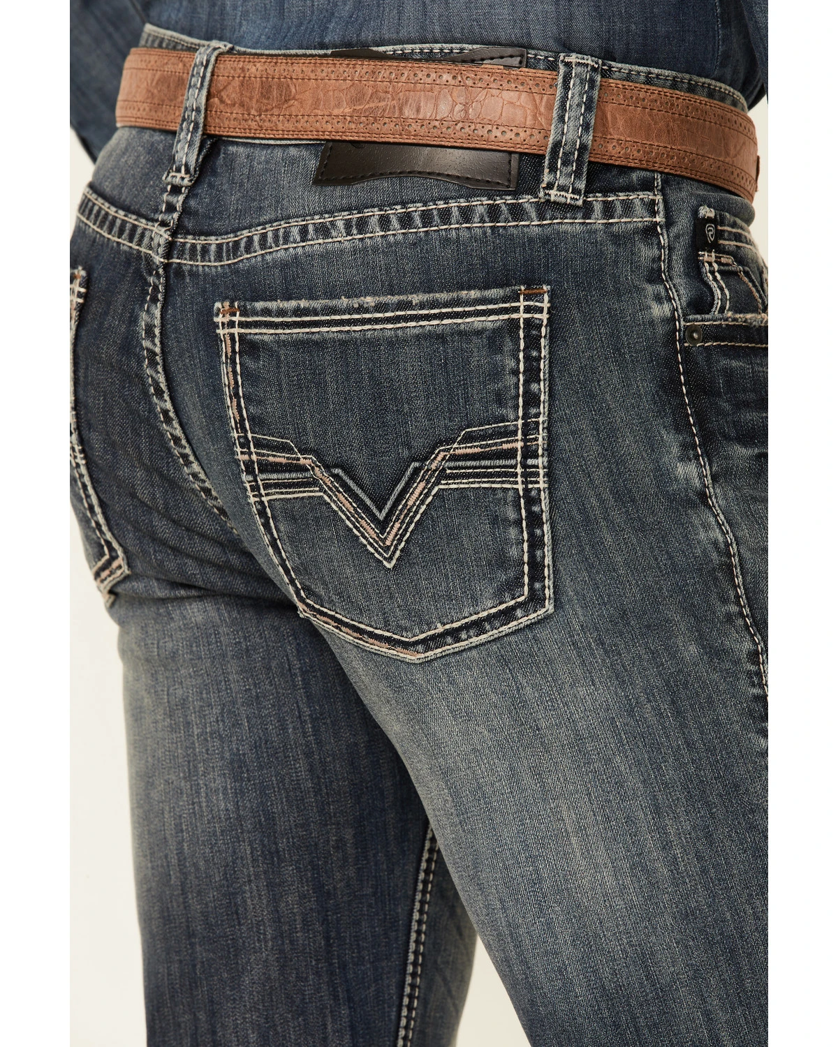 Rock & Roll Denim Men's Revolver Medium Vintage Stretch Slim Straight Jeans - Image 2