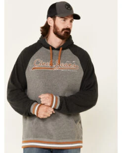 Cinch Men's Vintage Logo Raglan Hooded Sweatshirt