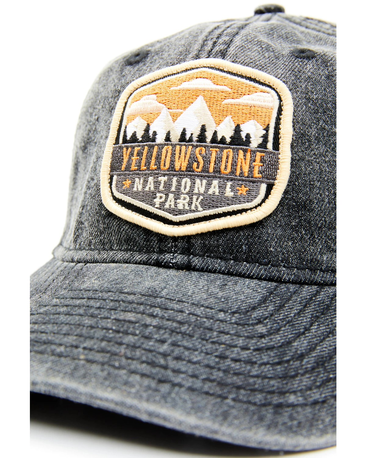 H3 Sportgear Men's Acid Wash Yellowstone National Park Patch Ball Cap - Image 2