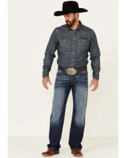 Cinch Men's Grant Dark Stonewash Performance Stretch Relaxed Bootcut Jeans