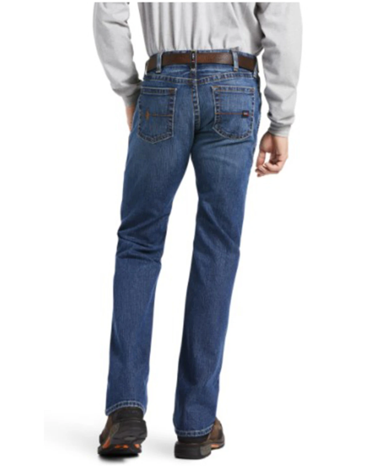 Ariat Men's FR M7 Flint Medium Wash Duratretch Basic Slim Straight Work Jeans - Image 2