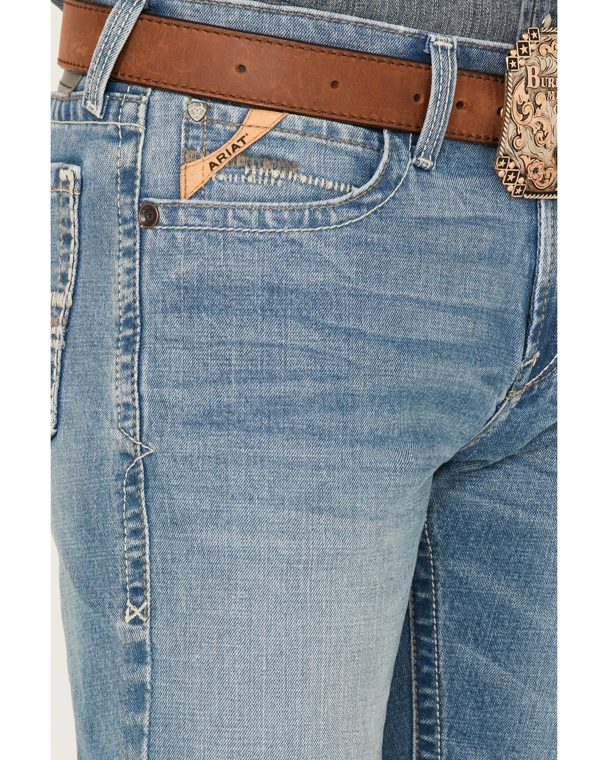 Ariat Men's M7 Hartwell Julian Medium Wash Stretch Slim Straight Jeans - Image 2