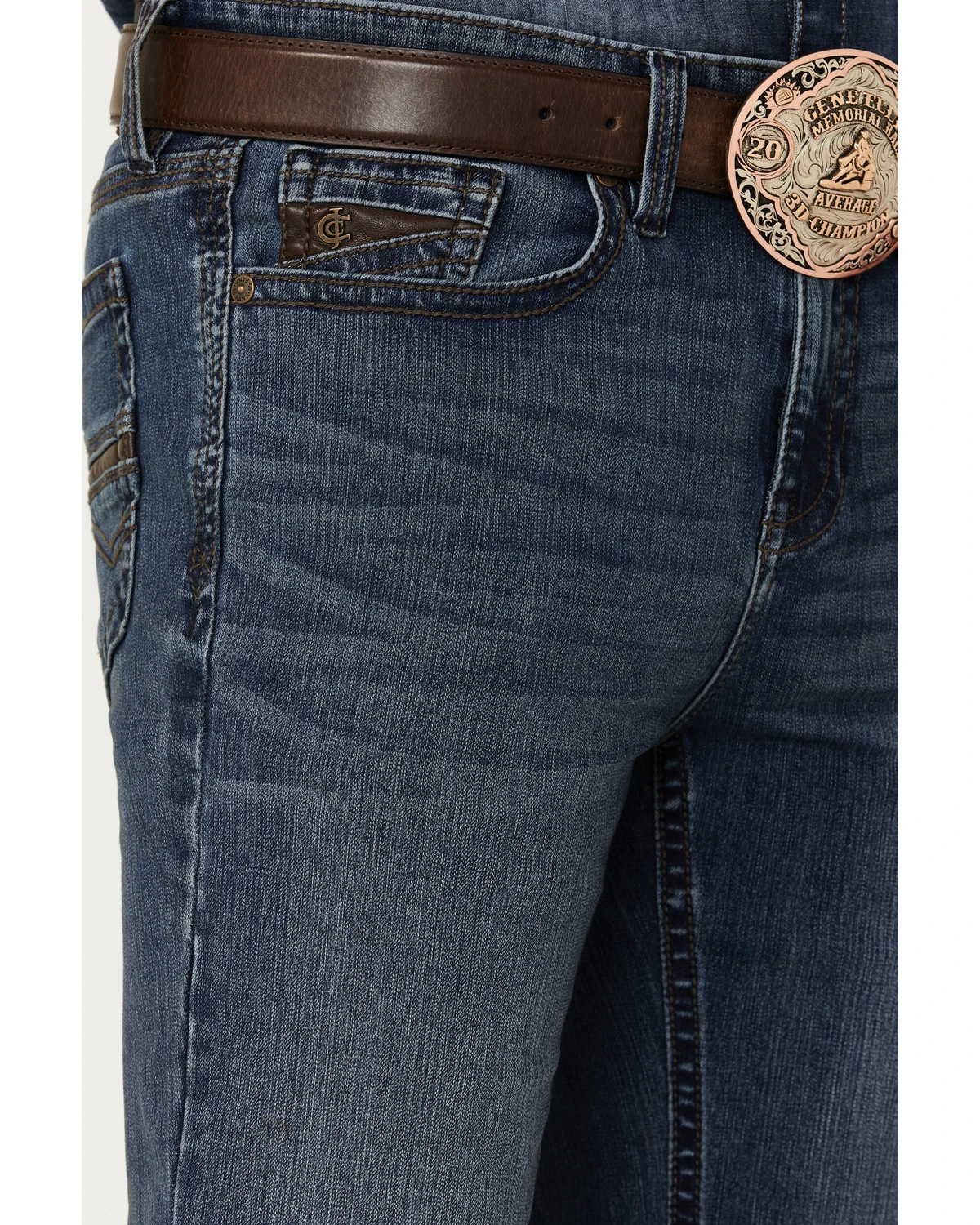 RANK 45 Men's Shotgun Wash Stackable Slim Straight Stretch Performance Jeans - Image 2