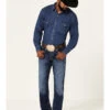Rock 47 By Wrangler Men's Prichett Dark Wash Stretch Slim Straight Jeans