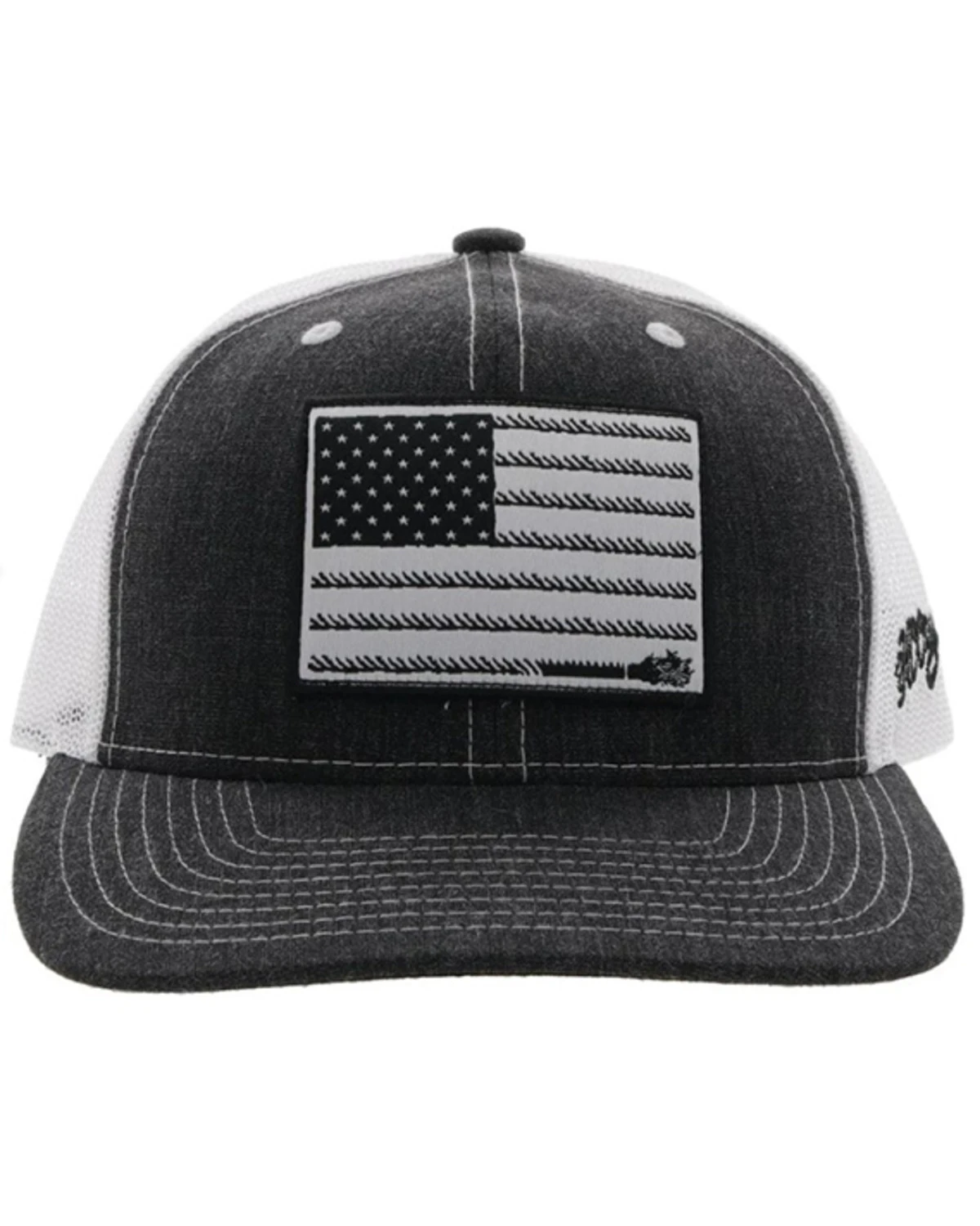 Hooey Kids' Liberty Roper Flag Patch Mesh Back Trucker Cap - Image 3