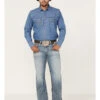 Cinch Men's Grant Light Stonewash Performance Stretch Relaxed Bootcut Jeans