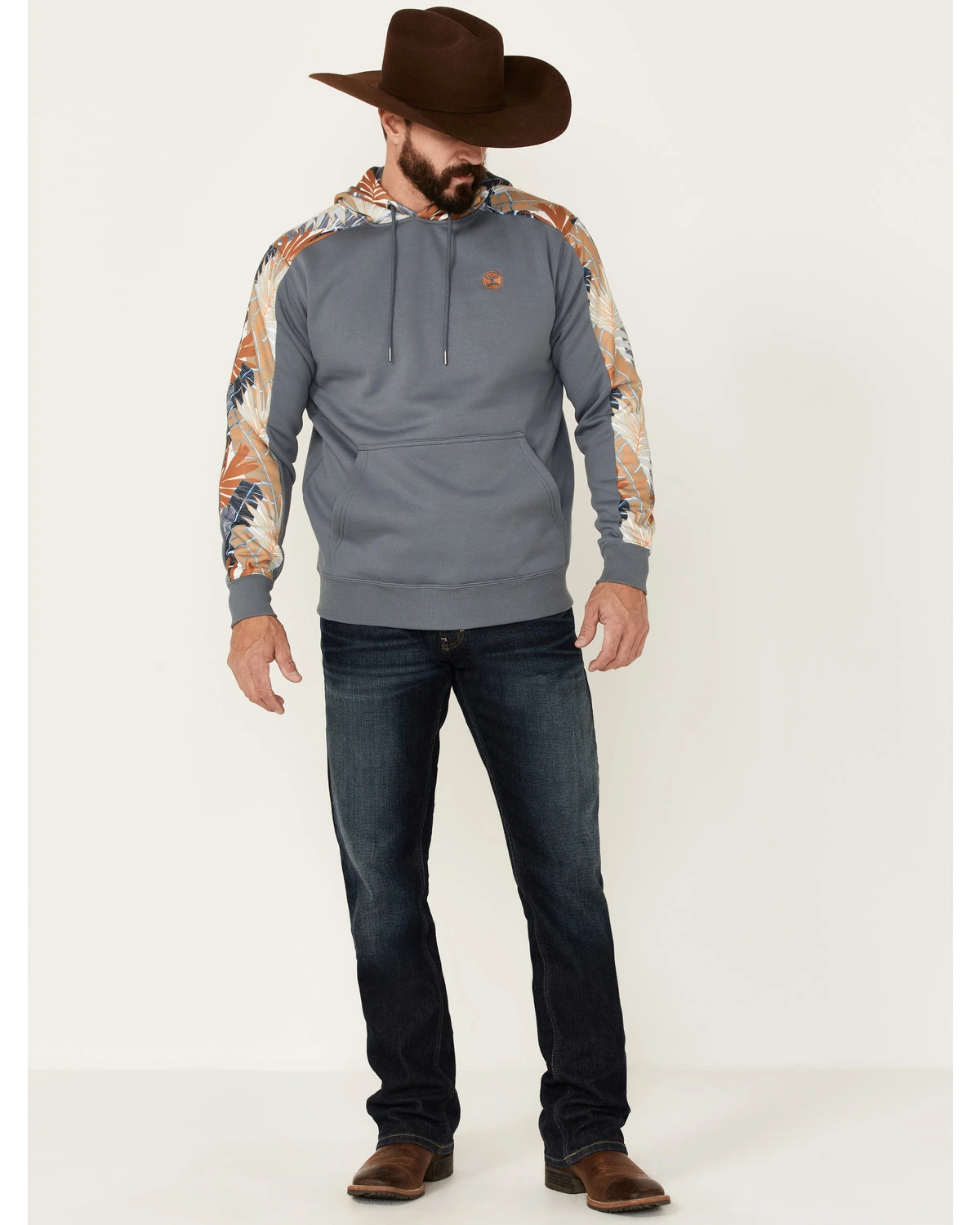 Hooey Men's Palm Tree Print Sleeve Hooded Sweatshirt - Image 2