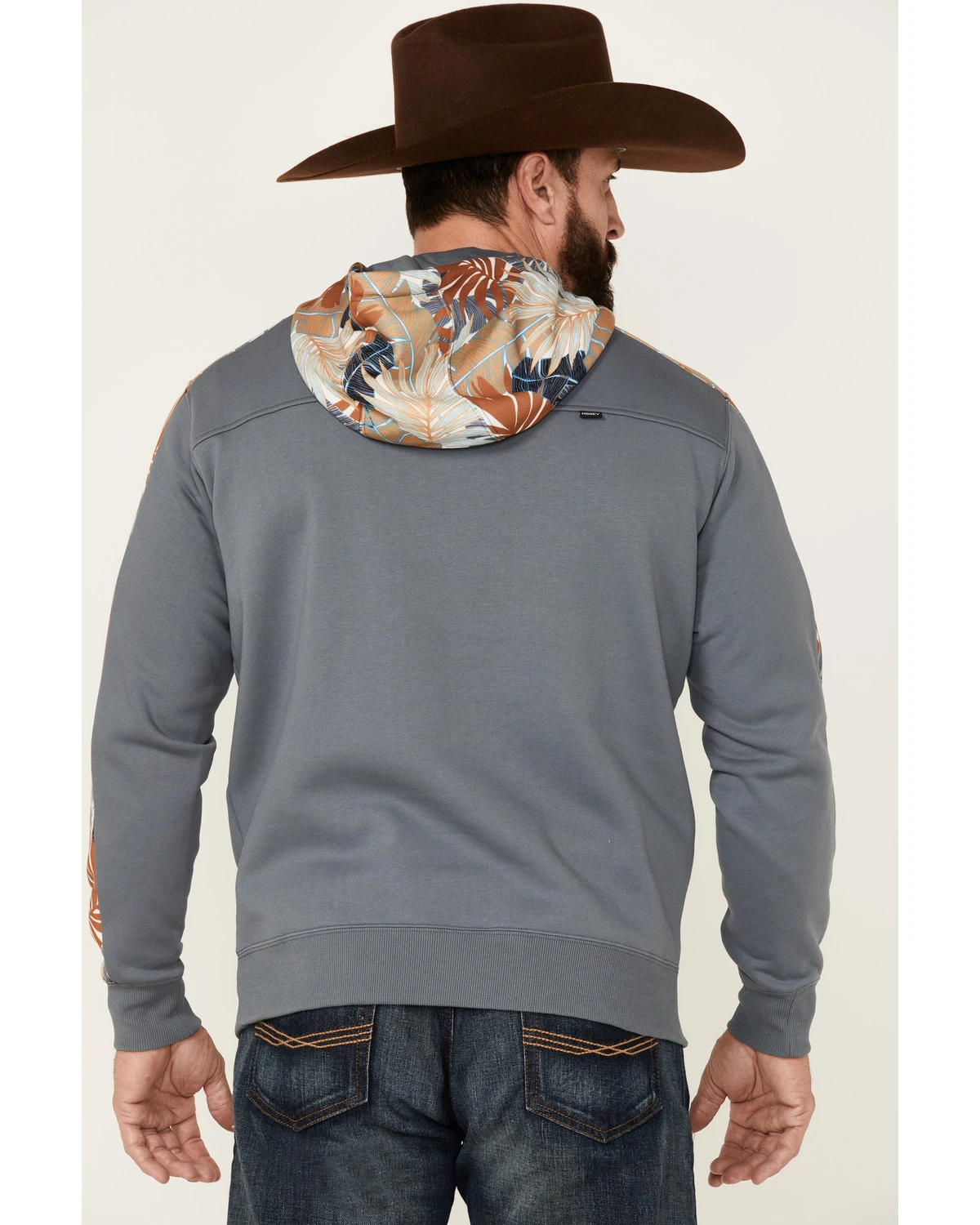 Hooey Men's Palm Tree Print Sleeve Hooded Sweatshirt - Image 4