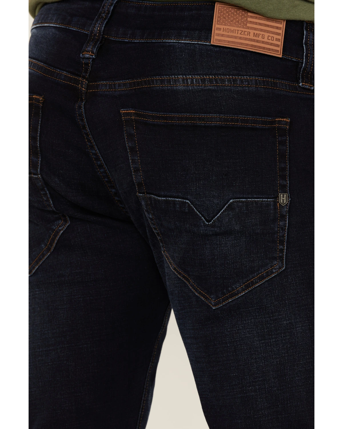Howitzer Men's Cortez Patriot Dark Wash Stretch Straight Jeans - Image 4