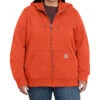 Carhartt Women's Earthan Clay Midweight Zip-Front Hooded Work Jacket - Plus