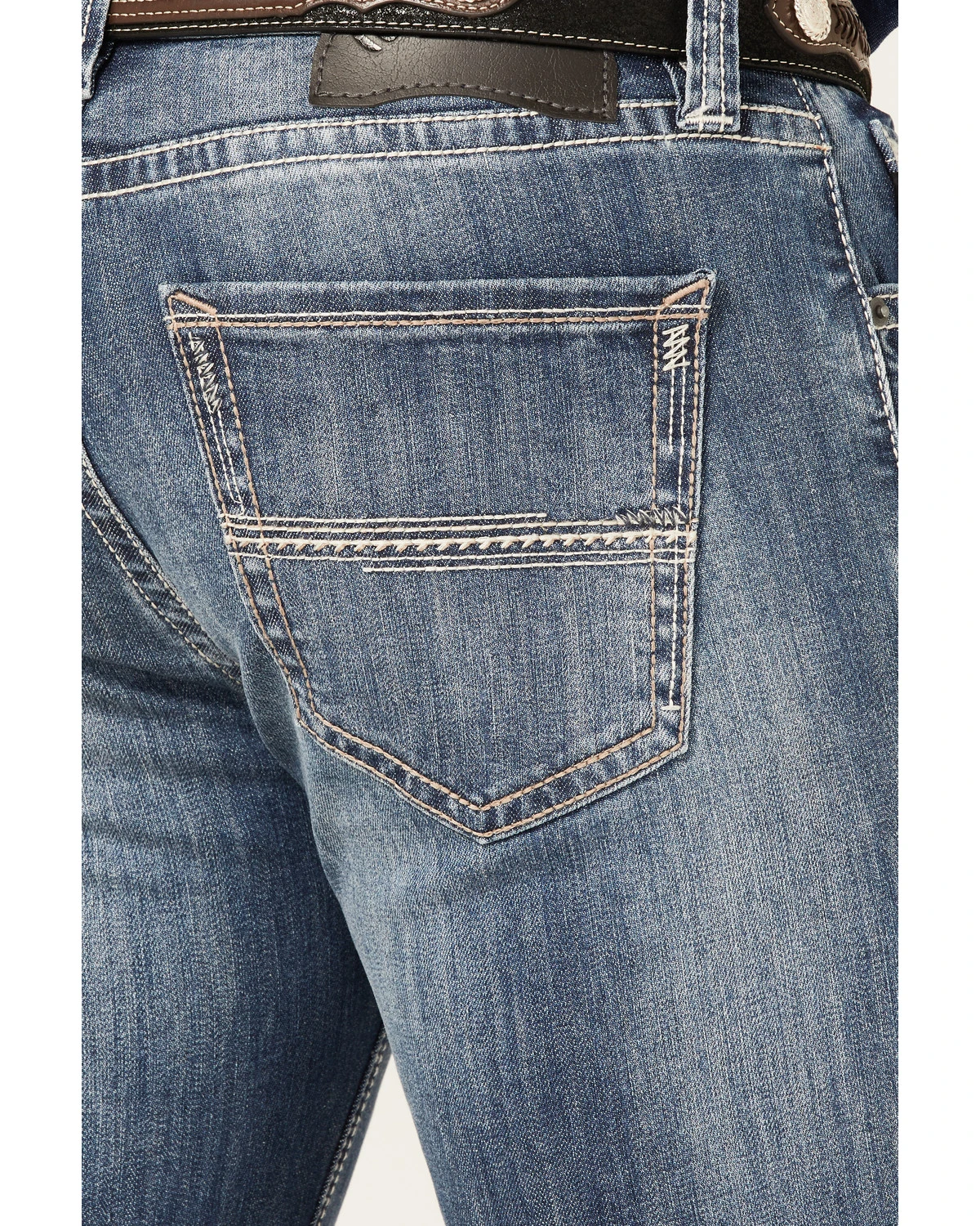 Rock & Roll Denim Men's Revolver Medium Wash Reflex Stretch Slim Straight Jeans - Image 2