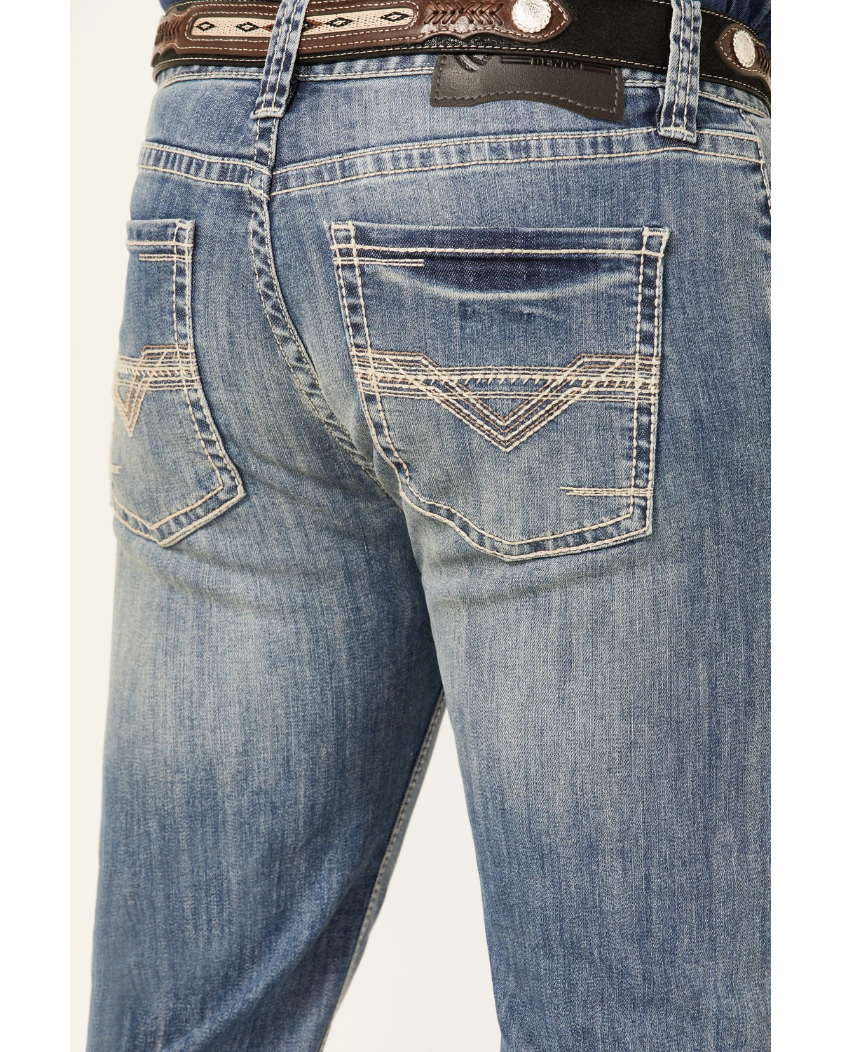 Rock & Roll Denim Men's Pistol Light Wash Reflex Stretch Stackable Bootcut Jeans - Image 2