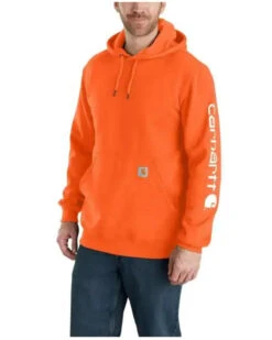 Carhartt Men's Loose Fit Midweight Logo Sleeve Graphic Hooded Sweatshirt - Big & Tall