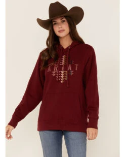 Ariat Women's R.E.A.L. Southwestern Beartooth Logo Graphic Hoodie