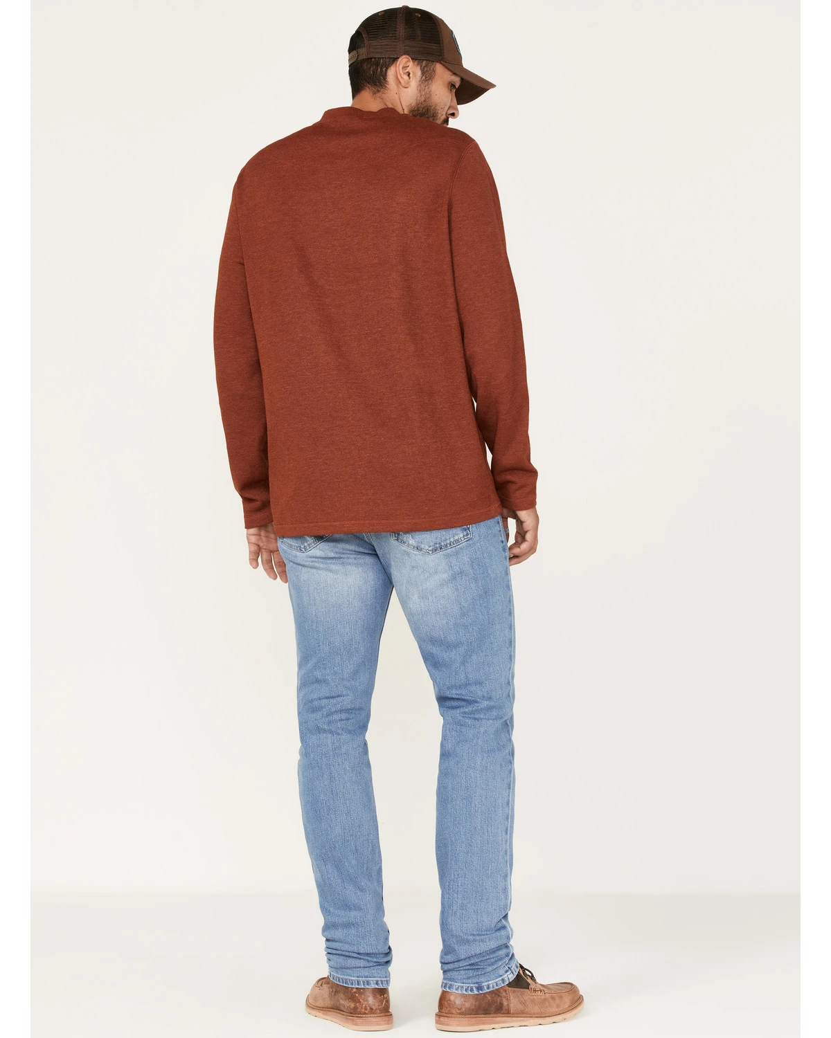 Brothers & Sons Men's Arizona Light Wash Distressed Stretch Slim Straight Jeans - Image 3