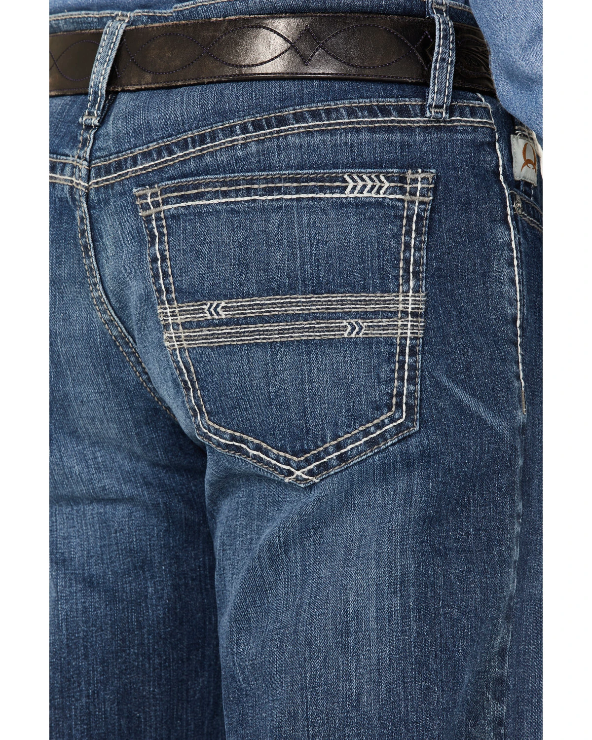 Cinch Men's Grant Medium Wash Relaxed Bootcut Performance Jeans - Image 4