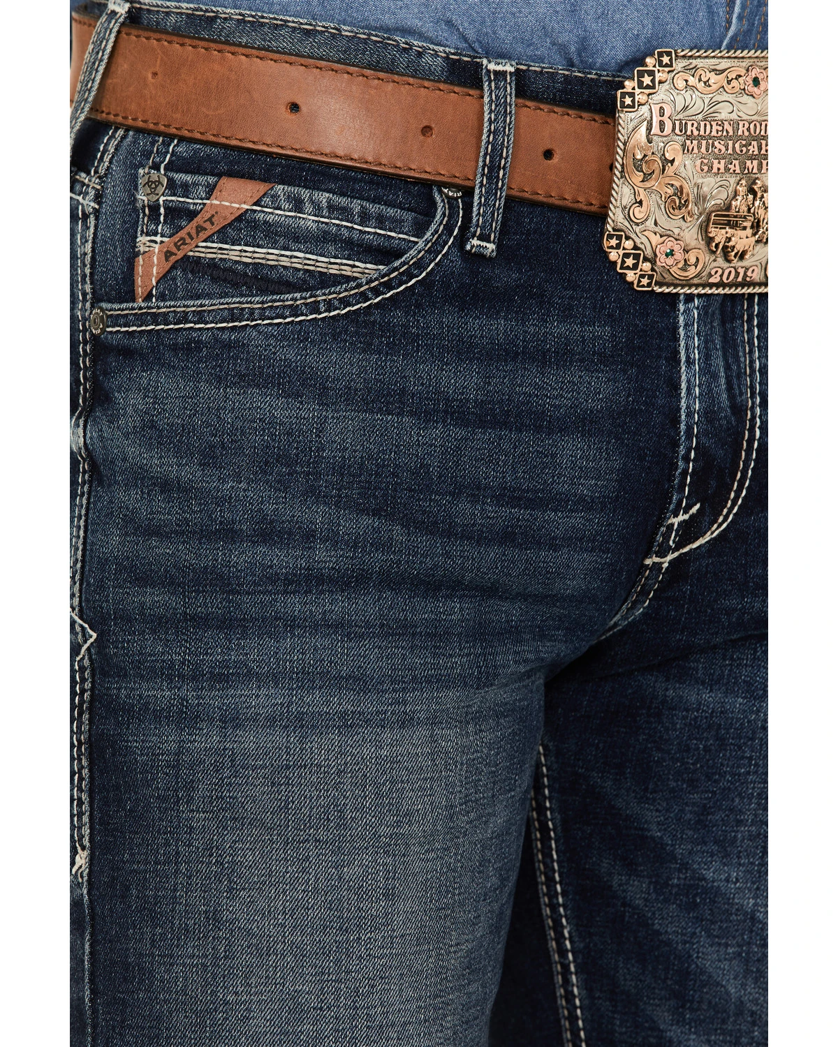 Ariat Men's M7 Drake Toro Dark Wash Slim Straight Jeans - Image 2