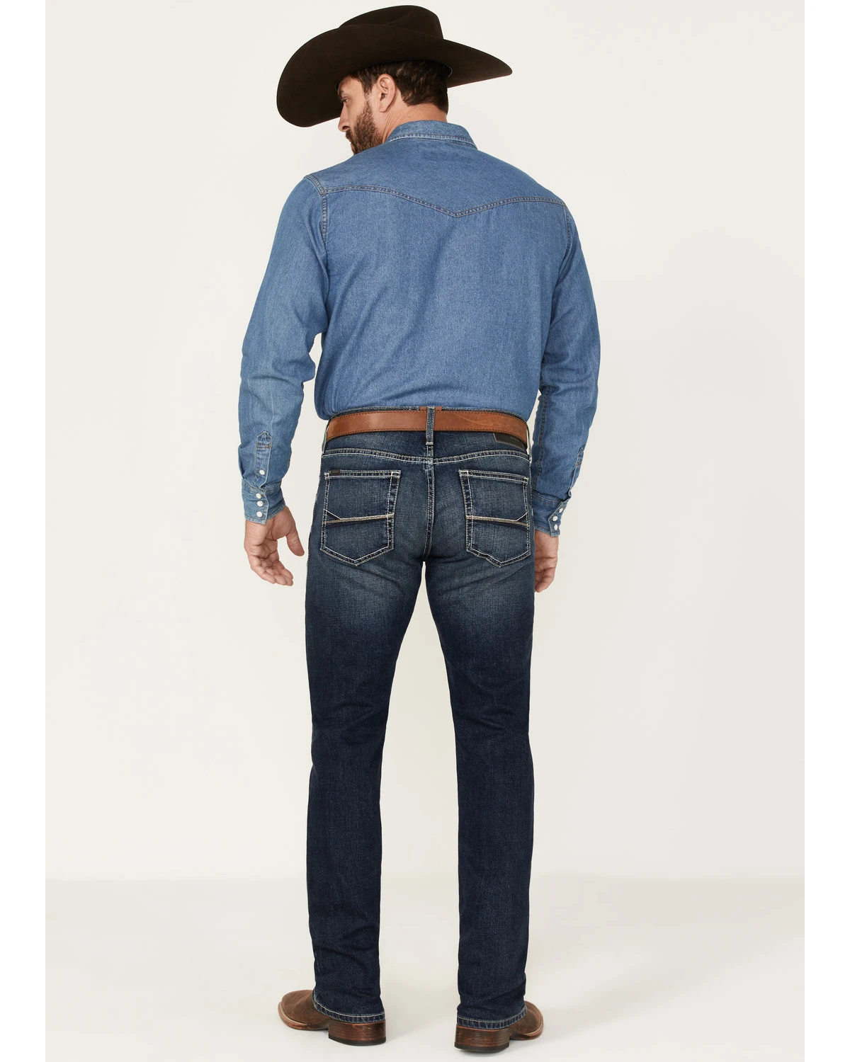 Ariat Men's M7 Drake Toro Dark Wash Slim Straight Jeans - Image 3