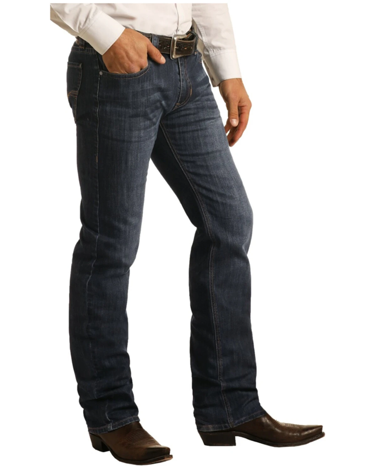 Rock & Roll Denim Men's Reflex Revolver Stretch Slim Straight Jeans - Image 2