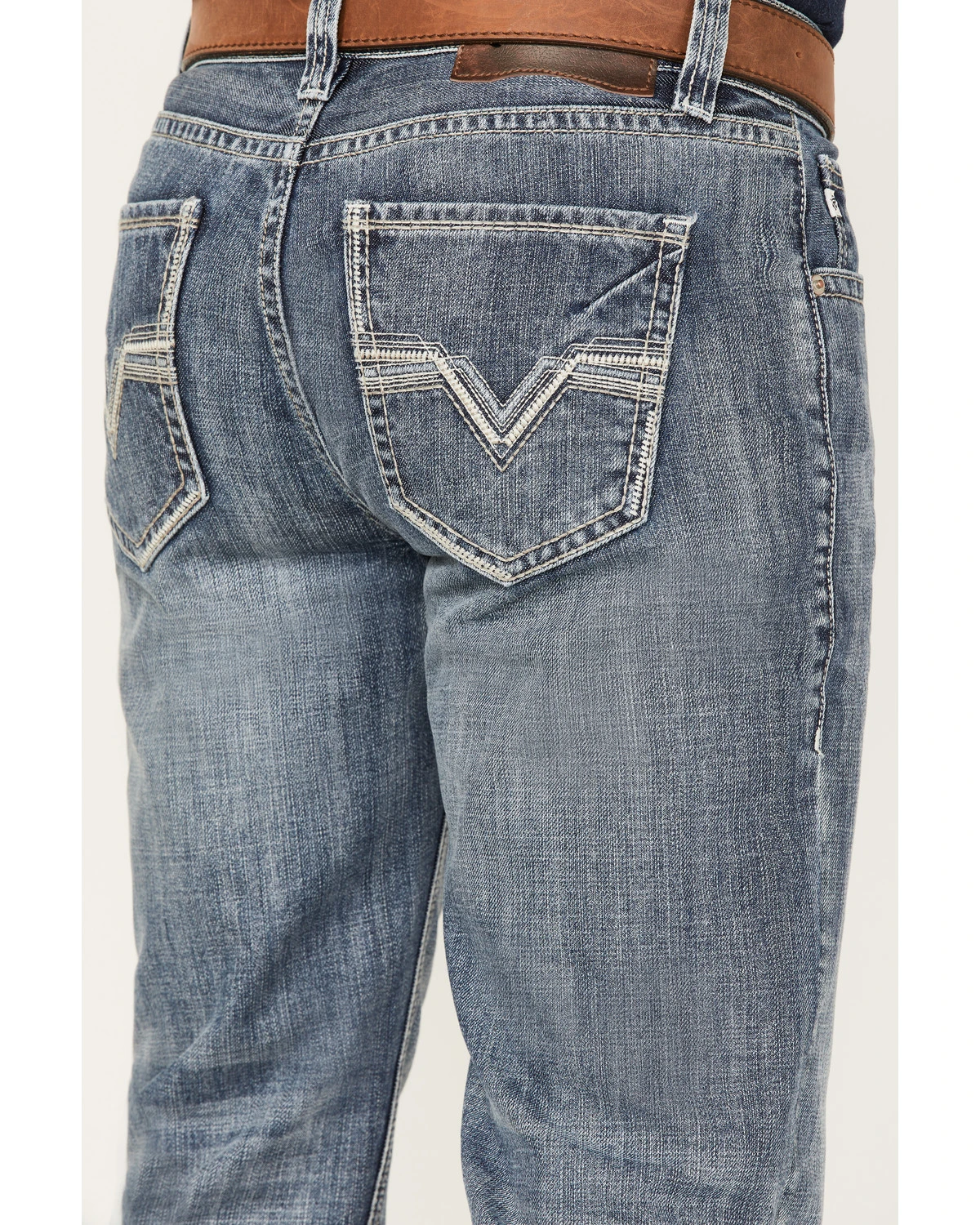 Rock & Roll Denim Men's Relaxed Fit Ladder Stitch Bootcut Jeans - Image 2