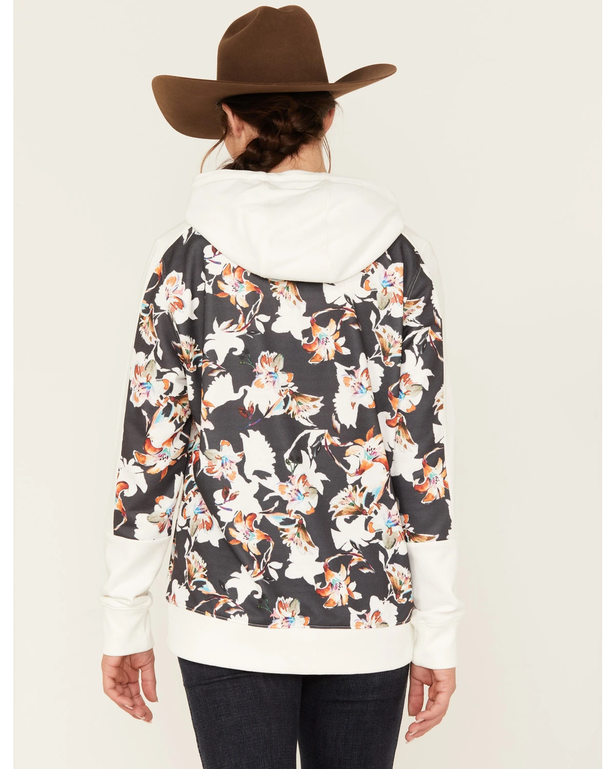 Hooey Women's Contrast Floral Print Hoodie - Image 4