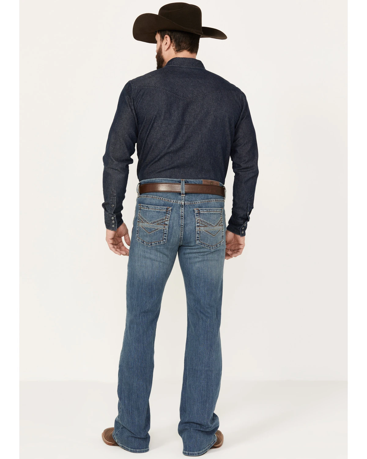 Cody James Men's Light A Shuck Medium Wash Relaxed Bootcut Stretch Denim Jeans - Image 3