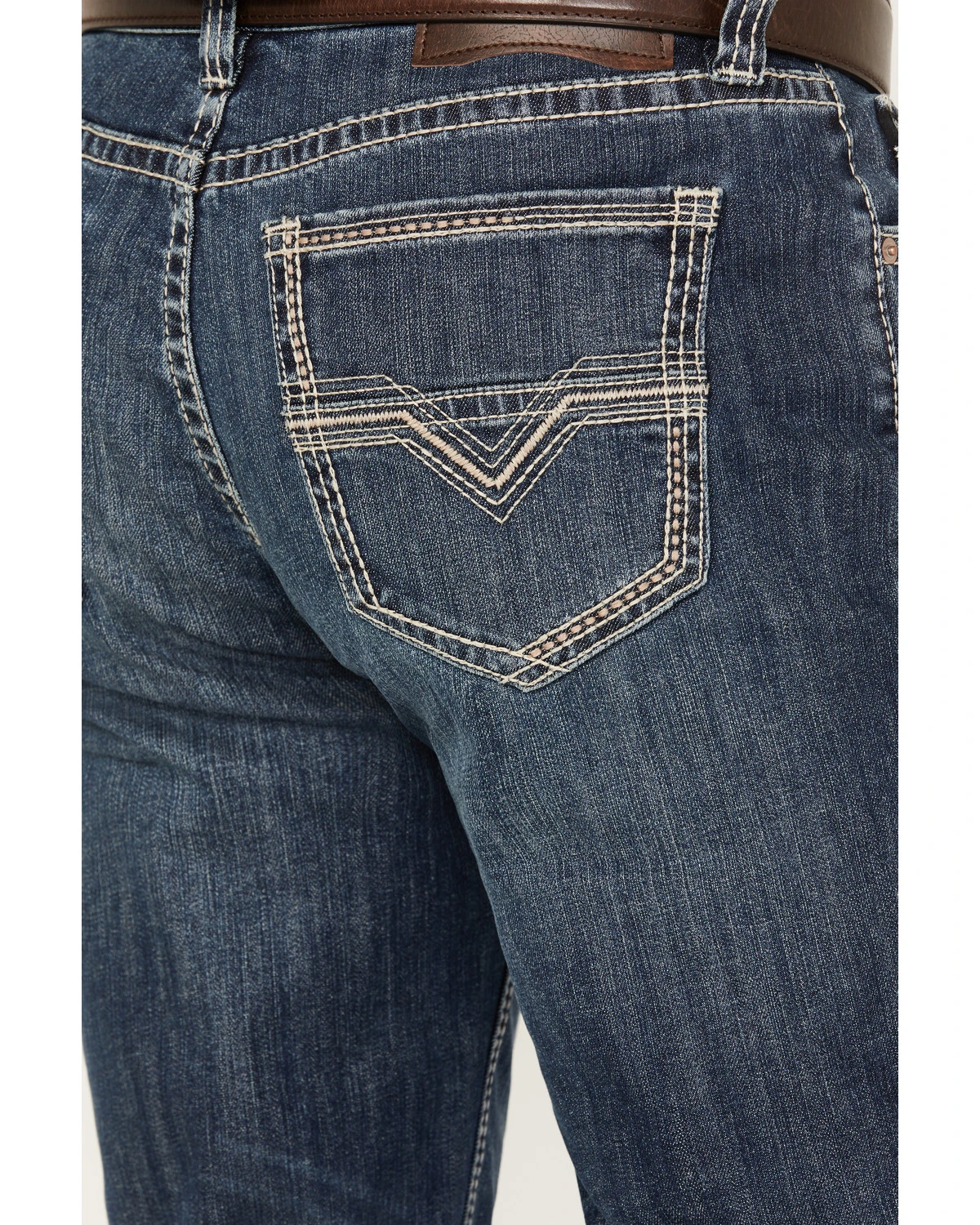 Rock & Roll Denim Men's Double Barrel Medium Vintage Wash Relaxed Bootcut Reflex Denim Jeans - Image 2