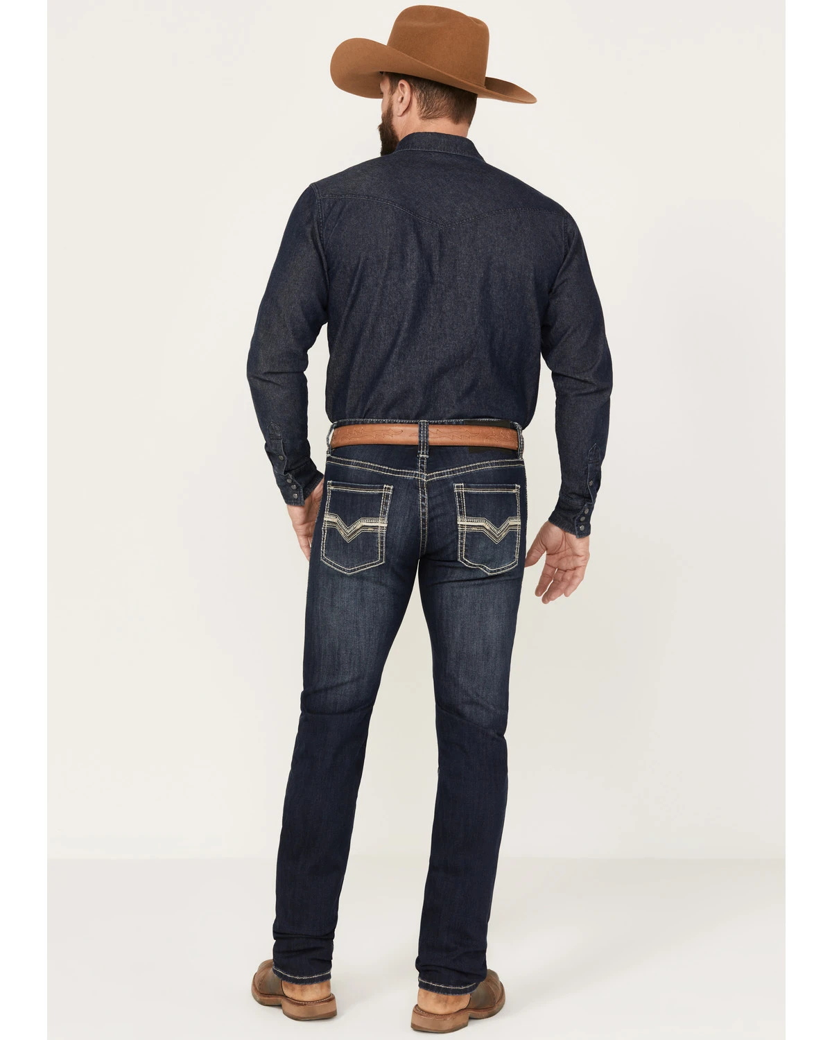 Rock & Roll Denim Men's Rifle Dark Vintage Wash Skinny Reflex Denim Jeans