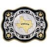 Montana Silversmiths Men's Sheridan Style Texas State Western Belt Buckle